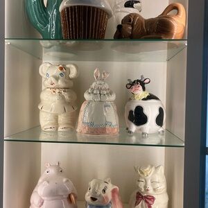 Vintage Cookie Jar Collection, 9 cookie jars and Disney 1960’s Dumbo Pitcher.
